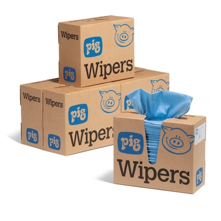 Pig PIG PR70 Heavy-Duty Maintenance Wipers 750 wipers/case, 125 wipers/box, 6 box/case 16" L x 9.6" W WIP306
